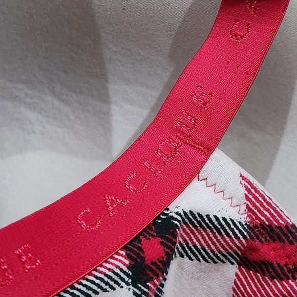 Lane Bryant Cacique Red Plaid Light Lined T-Shirt Bra 38G Holiday Comfort Casual - Picture 5 of 12